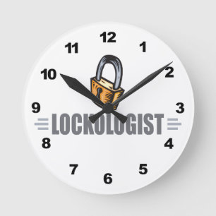Funny Locksmith Round Clock