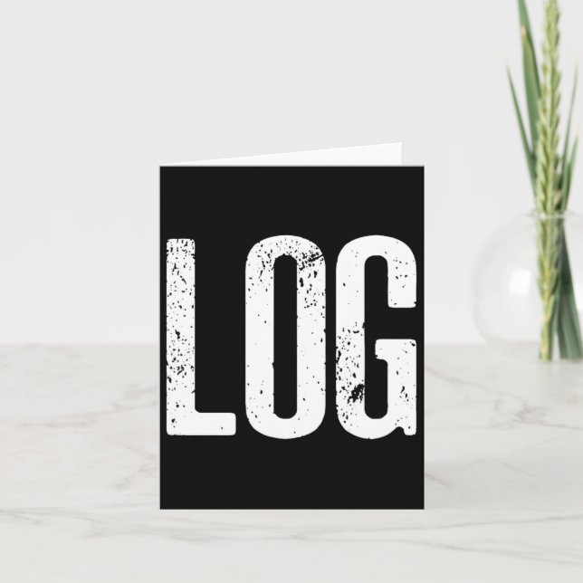 Funny Log Halloween Beaver Log Meme  Card (Front)