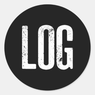 Funny Log Halloween Beaver Log Meme  Classic Round Sticker