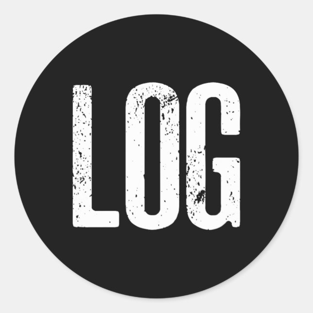 Funny Log Halloween Beaver Log Meme  Classic Round Sticker (Front)