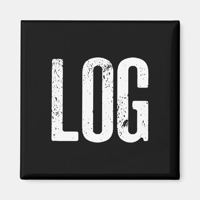 Funny Log Halloween Beaver Log Meme  Magnet (Front)