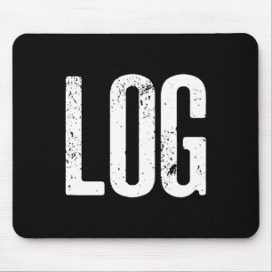 Funny Log Halloween Beaver Log Meme  Mouse Pad
