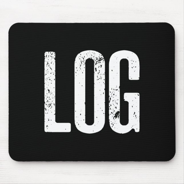 Funny Log Halloween Beaver Log Meme  Mouse Pad (Front)