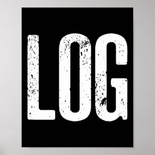 Funny Log Halloween Beaver Log Meme  Poster