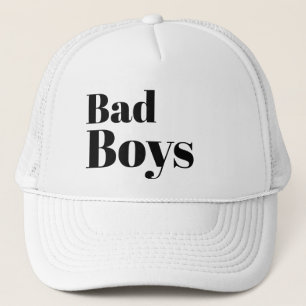 Funny LOL Baseball Novelty BAD BOYS Trucker Hat