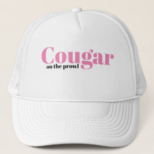 Funny LOL novelty baseball COUGAR ON THE PROWL Trucker Hat