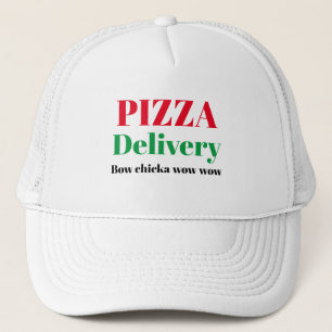 Funny lol Novelty Baseball PIZZA DELIVERY bow chic Trucker Hat