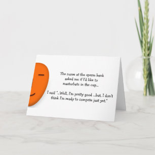Funny LOL Sperm Bank Competition Nurse Joke Humour Card