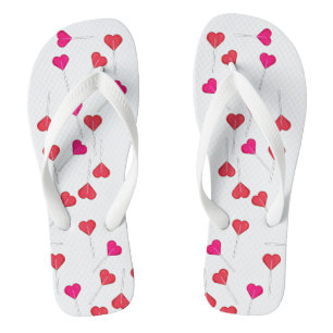 Funny Lolly Red Heart   Lollipop Pattern  Thongs