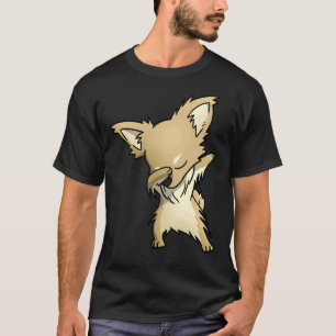 Funny Long Coat Chihuahua Dabbing T-Shirt