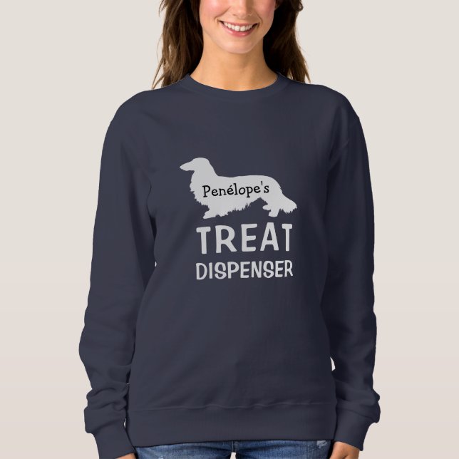 Funny Long Hair Dachshund's Human Personalised   Sweatshirt (Front)