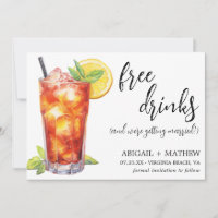 Funny Long Island Iced Tea Cocktail Photo Wedding 