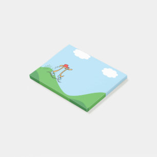 Funny Long Running Pi ©  illustration Gift Post-it Notes