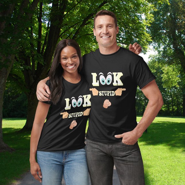 Funny Look at Stupid Hand Pointing Unisex T-Shirt (Funny Look at Stupid Hand Pointing Unisex T-Shirt)