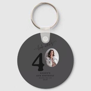 Funny Look Whos 40 Stylish 40th Birthday Key Ring