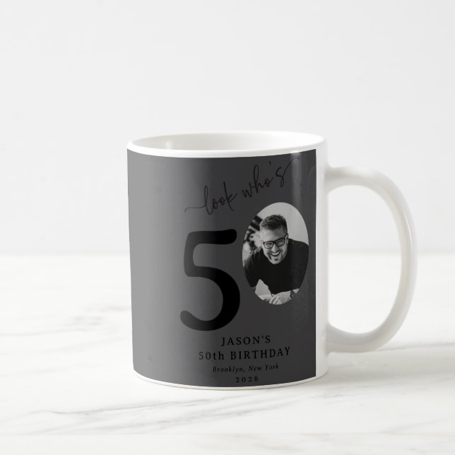 Funny Look Whos 50 Stylish 50th Birthday  Coffee Mug (Right)
