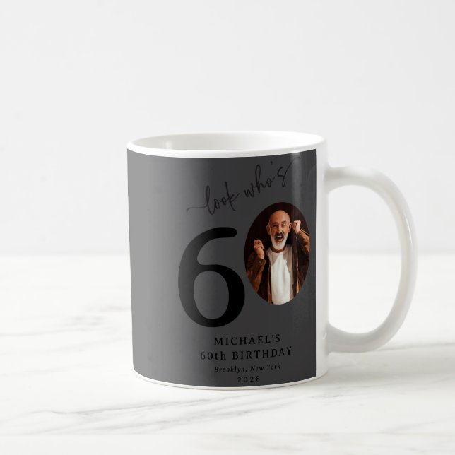 Funny Look Whos 60 Stylish 60th Birthday  Coffee Mug (Right)