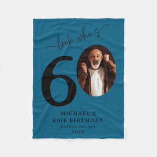 Funny Look Whos 60 Stylish 60th Birthday  Fleece Blanket