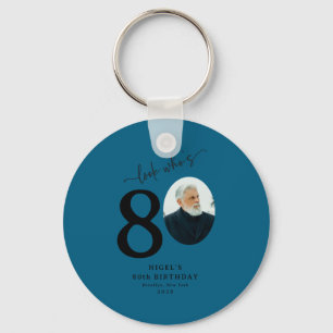 Funny Look Whos 80 Stylish 80th Birthday Key Ring