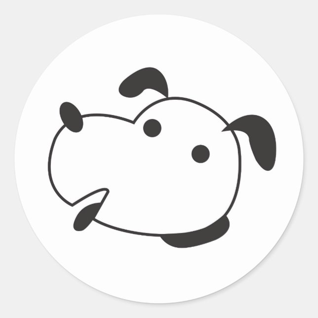 Funny Looking Dog Sticker (Front)