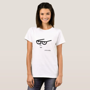 Funny-looking Face with Eyeglasses "Geeks Rule" T-Shirt