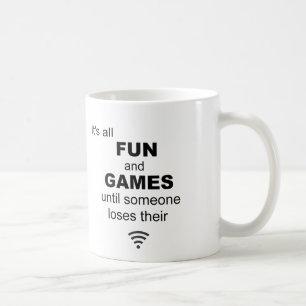 Funny Losing WiFi Internet - White Coffee Mug