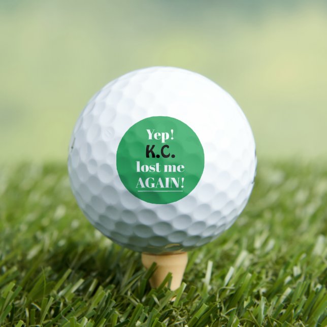 Funny Lost Again Personalised Golf Balls (Insitu Tee)