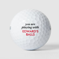 Funny Lost Ball Quote with Personalised Name