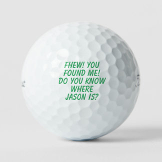 Funny lost golf ball