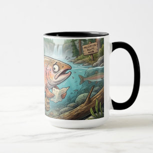 Funny Lost Salmon Fish Migration Coffee Mug