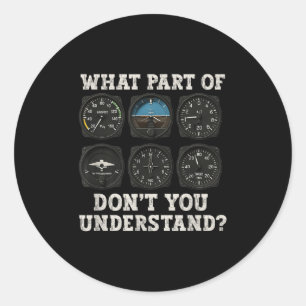 Funny Lot Art Men Women Aviation Airline Lot Instr Classic Round Sticker