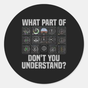 Funny Lot Design For Men Women Airplane Airline Lo Classic Round Sticker