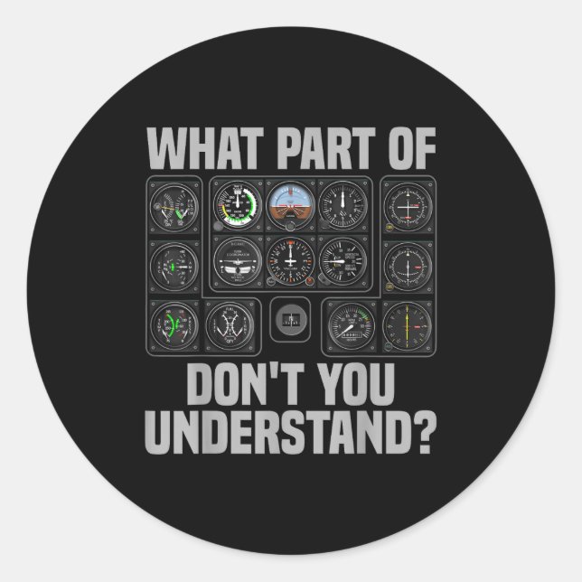 Funny Lot Design For Men Women Airplane Airline Lo Classic Round Sticker (Front)