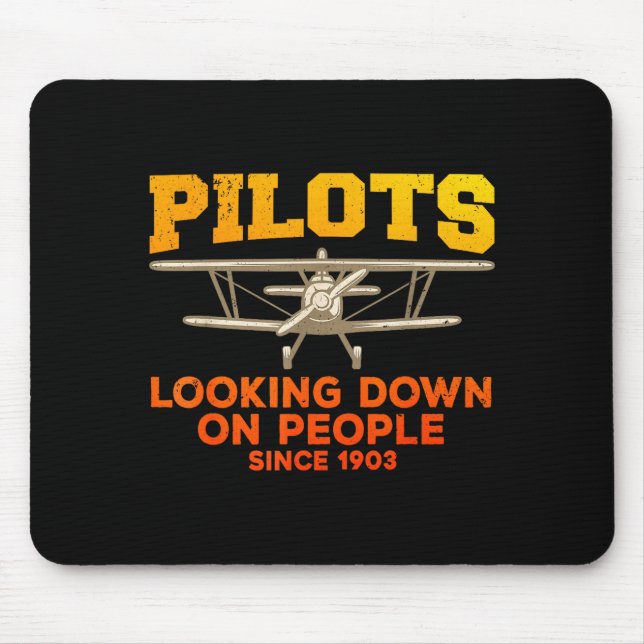 Funny Lot Design For Men Women Aviation Aeroplane  Mouse Pad (Front)