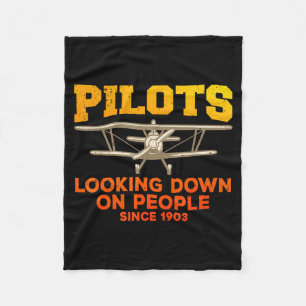 Funny Lot Design For Men Women Aviation Airplane L Fleece Blanket