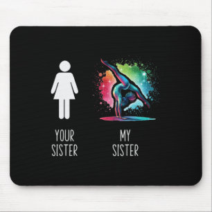 Funny Loud Proud Brother Of Gymnast Gymnastic Girl Mouse Pad