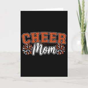 Funny Loud Proud Cheer Mom Mama Cheerleading Orang Card