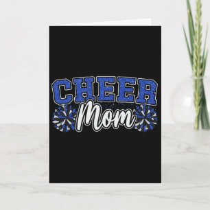 Funny Loud Proud Cheer Mum Mama Cheerleading Blue Card