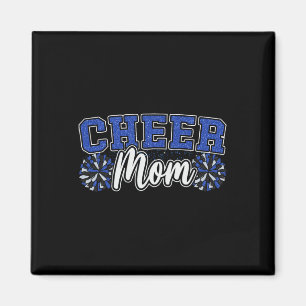 Funny Loud Proud Cheer Mum Mama Cheerleading Blue Magnet