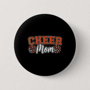 Funny Loud Proud Cheer Mum Mama Cheerleading Orang 6 Cm Round Badge
