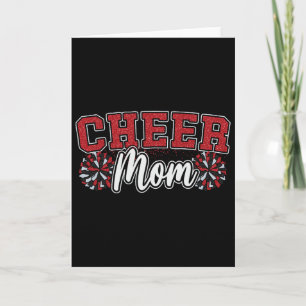 Funny Loud Proud Cheer Mum Mama Cheerleading Red B Card