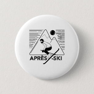 Funny Love Apres Ski - Great Snow Lovers Gift 6 Cm Round Badge