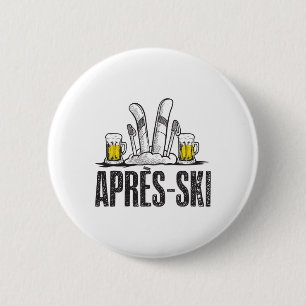 Funny Love Apres Ski Shirt - Great Snow Lovers Gif 6 Cm Round Badge