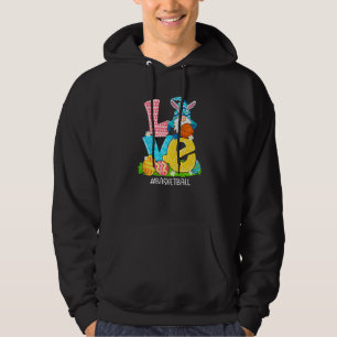 Funny Love Basketball Easter Gnome Egg Hunting Bas Hoodie