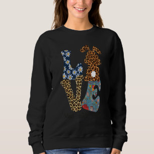 Funny Love Bunny Medical Assistant Leopard Happy E Sweatshirt