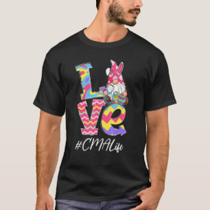 Funny Love Cma Life Nurse Gnome Bunny Easter Steth T-Shirt