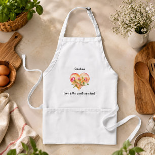 Funny Love Cooking Quote Cute Heart Kitchen Gift Standard Apron