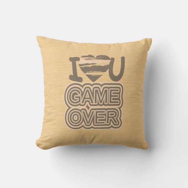 Funny Love Game Over 2 Cushion (Front)