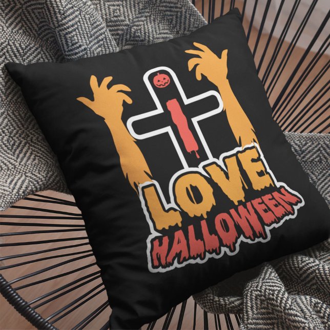 Funny Love Halloween Spooky Zombie Hands Cushion (Creator Uploaded)