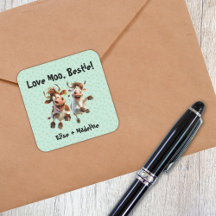 Funny “Love Moo Bestie” Personalised Best Friends